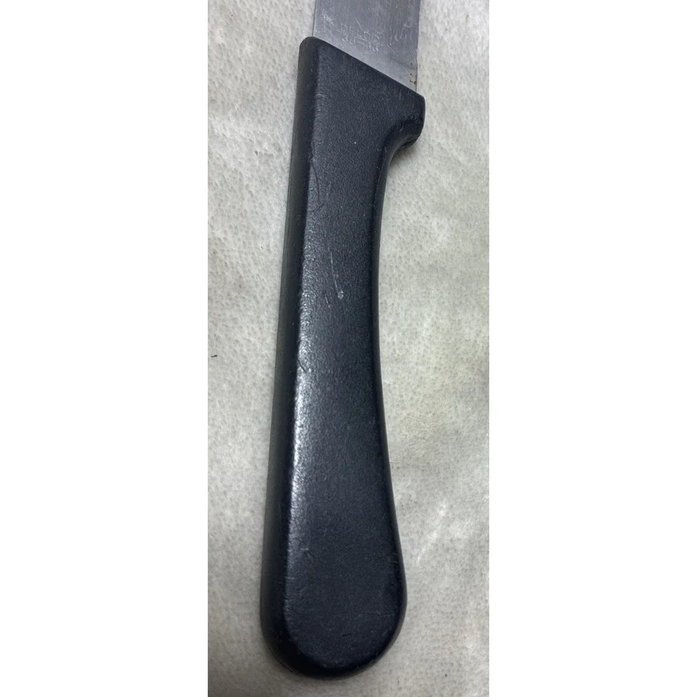 Delco Steak Knife Serrated Black Handle Stainless Steel 38-13 10